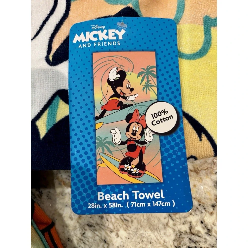 New Mickey & Friends‎ Minnie Beach Towel Set Of 4